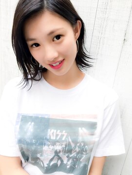 ローランド(Rowland) 黒髪☆外ハネ☆ウエットボブ