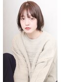 アッシュベージュ×くびれボブ
