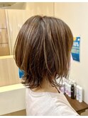 ハイライト ウルフボブ