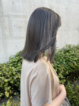 メゾンアクア 表参道(Maison ACQUA) ◎ブリーチなし透明感カラーシルバーアッシュグレージュ