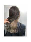 【インナーカラー】王道ミルクティーベージュ