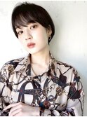 フェザーショート/前髪あり/イメチェン/小顔/似合わせカット