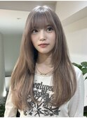 ハイトーンミルクティーグレージュ明るめアッシュベージュ2030代