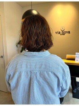 ビアノバ(via nova) ボブのパーマスタイル