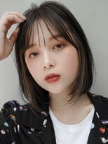 ギークス(GEEKS)&nbsp;【GEEKS渋谷】黒髪ボブ/初ブリーチ/イヤリングカラー/伸ばしかけ