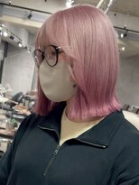 アポロ 横浜駅店(apollo) xカラー/ホワイトグレージュ/レイヤーカット/チェリーブラウン