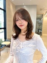パルス ヨコハマ(PULSE yokohama)&nbsp;韓国外ハネくびれヘアレイヤーカットハッシュカットブラウン