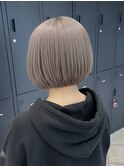 顔周りカットハッシュカットダークブラウンワンホンレイヤー韓国