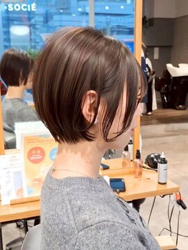 ヘアーカッティングガーデン ジャック モアザン 梅田店 ボブ/ショートボブ/ハイライト/30代/40代/大人女性/白髪ぼかし