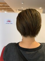 アズールサン 草加西口店(azule-sun)&nbsp;ハイライトカラー,ミントベージュ,ショート,白髪ぼかし【草加】