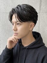ヘッドストック 大和八木店(HEAD STOCK) 曲がる縮毛矯正ニュアンスパーマショートセンターパート毛流れ