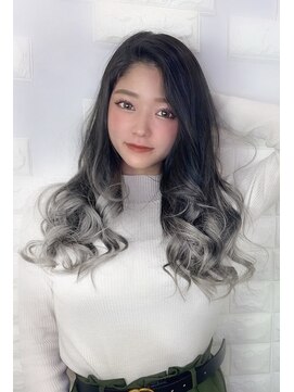 シェルティ フィエル(Shelltie Fiel) ホワイトグレーグラデーション★プルエクステ90本