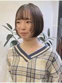 大人可愛い大人美人小顔カットふんわりカールショコラアッシュ