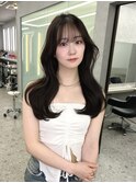 【福岡美容室/小山田】韓国ヘア/グレージュ/前髪顔周り/レイヤー