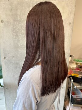 モリオ(morio) ＊愛されかわいい艶髪ブリーチなし暗めピンクブラウン30代40代1