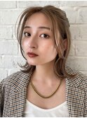 熊本　ボブアレンジ　前髪なしボブ　ミルクティーカラー　Arisa.