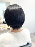 大人ショートボブ/丸みショート/黒髪ショート/ショートカット