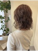 ミディアム　質感デザインパーマ