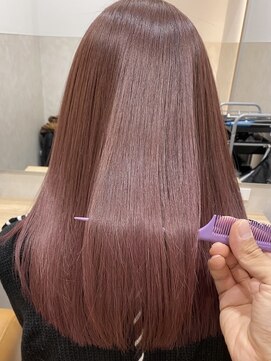 サロウィン 那覇店(SALOWIN) ワインレッドチェリーレッドチェリーブラウンフェミニンロング