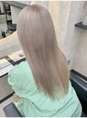 ハイライトカラーくびれヘアアプリコットオレンジ