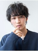 カルマパーマ/ベリーショート/ダークアッシュ/ニュアンスパーマ