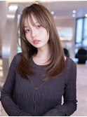 レイヤーカット/顔まわり/韓国ヘア/小顔/20代30代大人かわいい