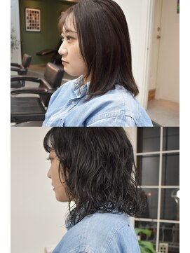 グリーン 高田馬場(green) 【SANA】いつものボブからパーマに