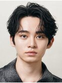 原宿フェザーパーマメンズカットセンターパートコンマヘアfifth