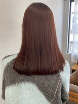 ミュラ(mulah)&nbsp;春オススメ透明感カラーピンクブラウン＊艶髪ストレートヘア