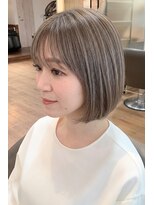 ヘアスタジオルース(HAIR STUDIO LUZ) 40代50代60代の大人ボブ/白髪ぼかしハイライト/堀江/北堀江