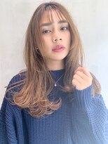 アルバム 銀座(ALBUM GINZA)&nbsp;ナチュラルロング_アッシュブラウンネオウルフ外ハネボブ_57125