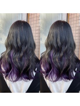 イーハトーヴヘアー(Yehatov) ダークグレージュ×インナーパープル2