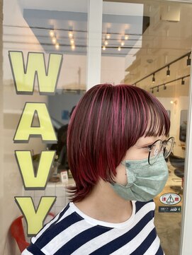 ウェイビー(WAVY) ハイライトxピンクパープル