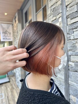 ブラン(Le BLANC) 【石崎 枝里】レッドオレンジカラー×ボブ