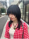 ★ 小顔ボブルフネビージュ黒髪ワンレン前髪レイヤーカット★