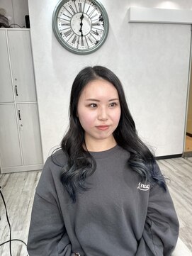 ベルヘアーデザイン 堺東(Belle hair Design) アディクシーカラー/ブリーチなし/ブルーブラック/外国人風/韓国