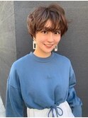 ミルクブラウン/ダークパープル/ナチュラルショート/夏/町田