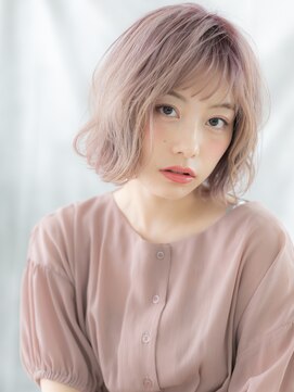 ドクターズ サロン ラブ(Dr's Salon LAB) ぱっつん前髪ニュアンスパーマくびれボブq古河10代20代30代
