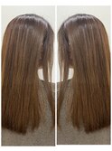 ロング×グレージュシークレットハイライト
