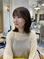 ラボヌールヘアーグレース 門前仲町店(La Bonheur hair grace)&nbsp;【stylist杉本】オリーブベージュ/くびれヘア/ミディアムヘア