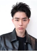 束間/短髪/黒髪/ツーブロック/刈り上げ/モテ/センターパート