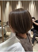 白髪ぼかしハイライト/ボブ