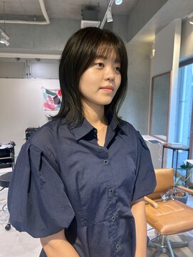 マイン(mine) オリーブカラー/ダークオリーブ/地毛風カラー/透明感カラー