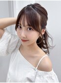 おくれ毛前髪カット暗めカラー顔周りレイヤーロング_ba565511
