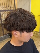 ルーメン 岐阜(ROOO MEN)&nbsp;メンズマッシュカットツーブロックスパイラルシャドウパーマ