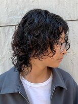 ジーニー 新百合ヶ丘(Genie) フェザーパーマサーフカール刈り上げセンターパート