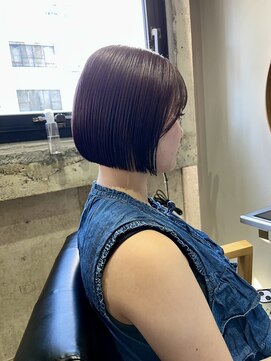 チル(CHILL) 【Meg～chill松山～】ナチュラルボブ×ピンクラベンダー