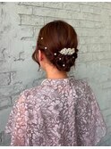 大人可愛いシニヨンアレンジ 池袋