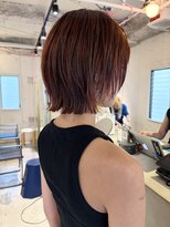 ルーム(Loom.)&nbsp;オレンジ レイヤーボブ 切りっぱなしボブ 顔周りレイヤー