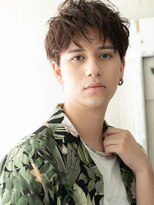 モッズヘアメン 札幌月寒店(mod's hair men)&nbsp;斜めバング爽やかツーブロック無造作マッシュパーマ20代30代n